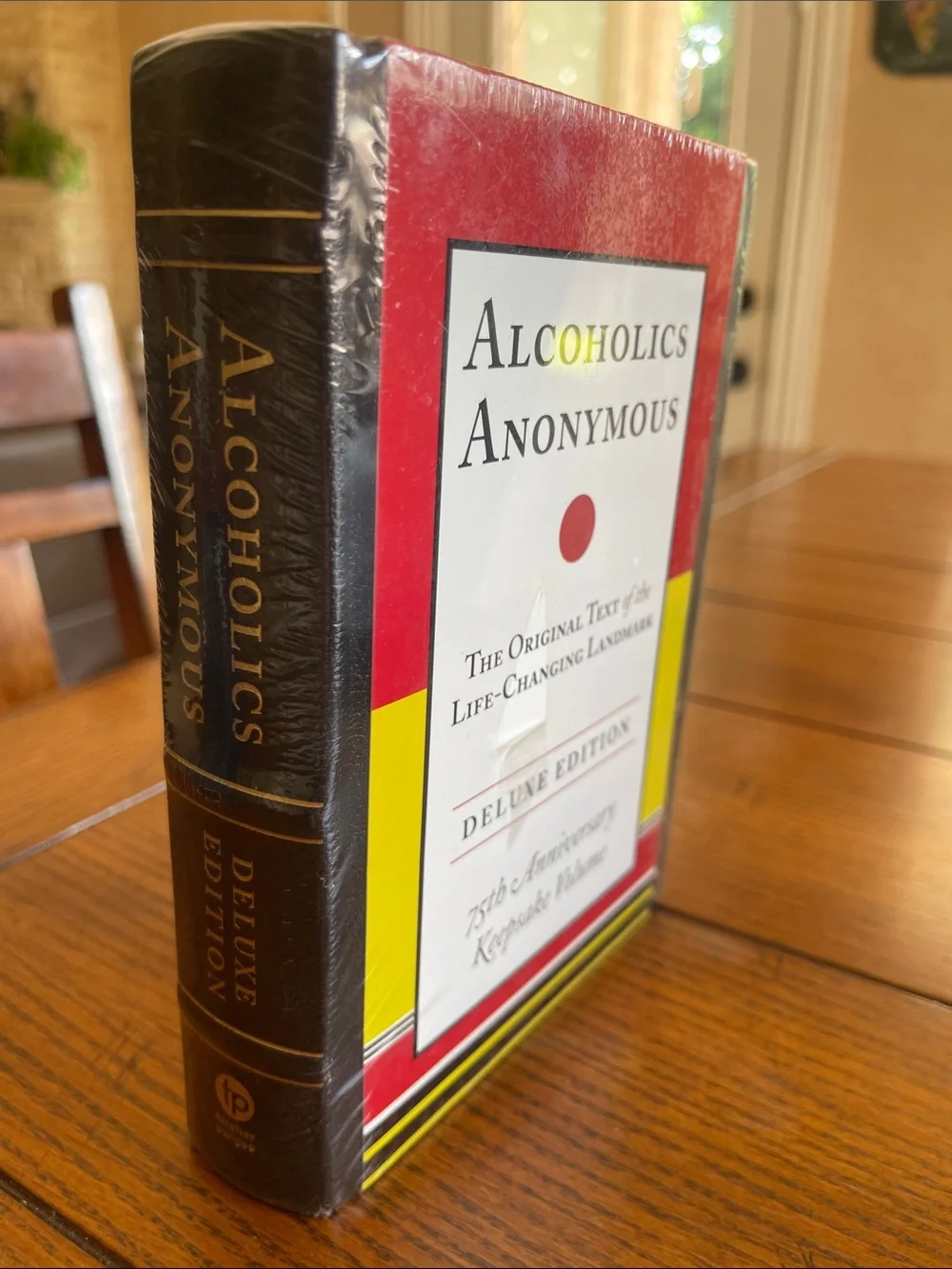 Brand New ALCOHOLICS ANONYMOUS Book 75th Anniversary Deluxe Vegan Leather Bound